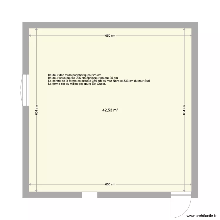 &eacute;tage maison. Plan de 