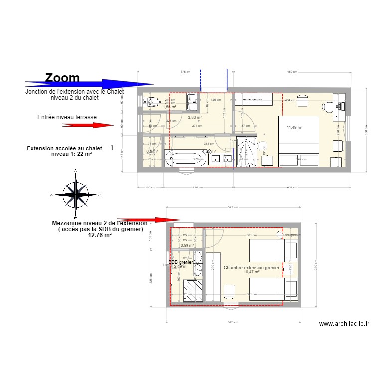 extension 9 1 zoomSDB N2. Plan de 0 pièce et 0 m2