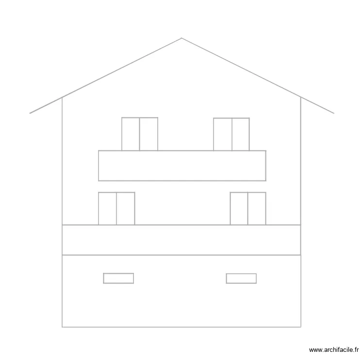 Del&eacute;mont Vieux Chateau 5 coupe sud. Plan de 