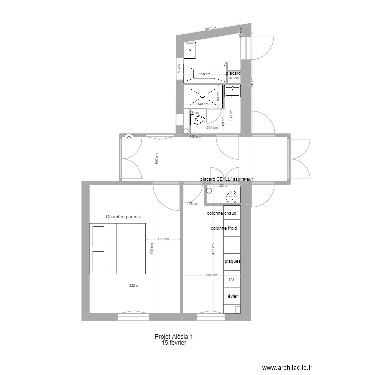 projet 1 alésia 15 février. Plan de 0 pièce et 0 m2