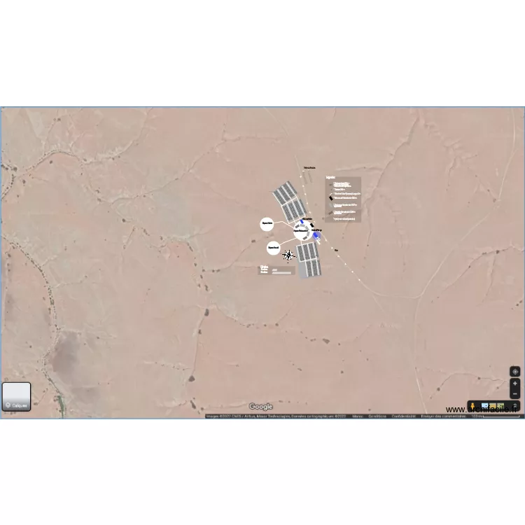 Plan de masse Campement 132 tente Agafay SC/YSL. Plan de 