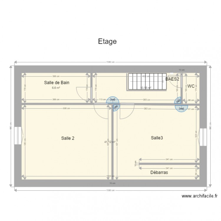BOURRON Etage. Plan de 0 pièce et 0 m2