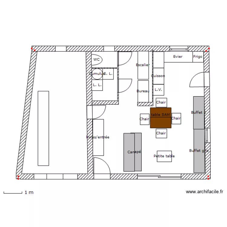 RDC  pour am&eacute;nagement 4. Plan de 