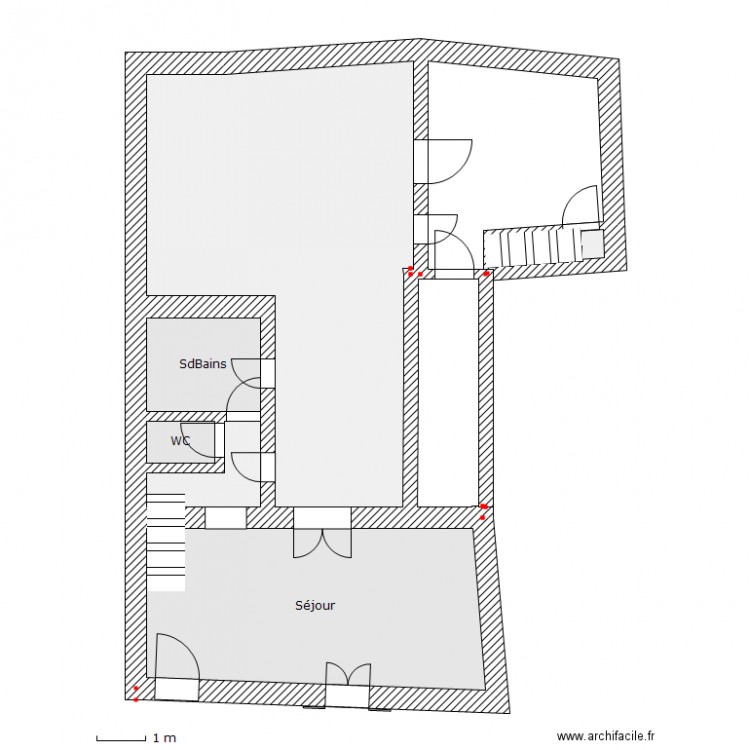 Etage Cremade sans cote terrasse. Plan de 0 pièce et 0 m2