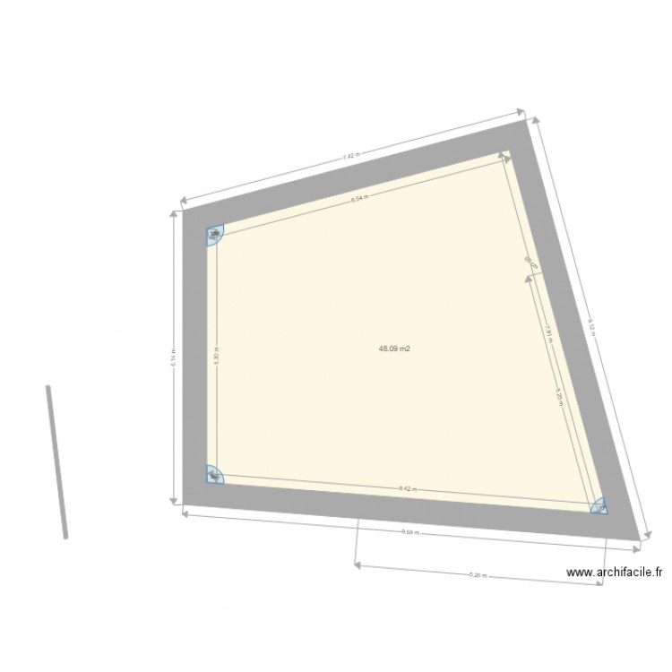 plan maison steph 5. Plan de 1 pièce et 48 m2