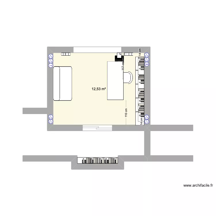 Bureau B&eacute;chet 2. Plan de 0 pièce et 0 m2