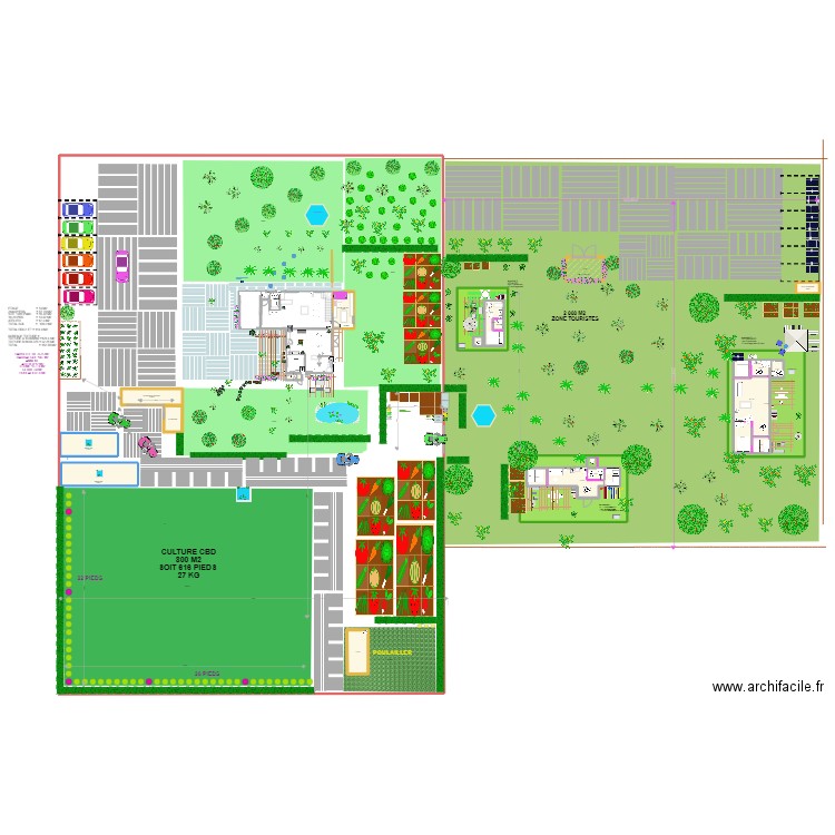 PROJET ECOLIEUX PORTUGAL + TOURISME. Plan de 24 pièces et 554 m2