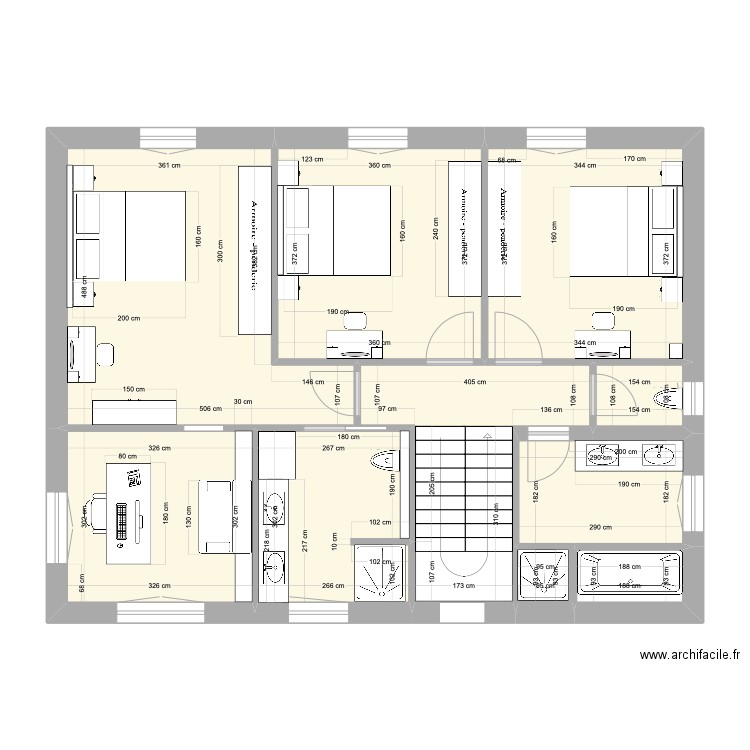 Plan final 160 m2. Plan de 0 pièce et 0 m2