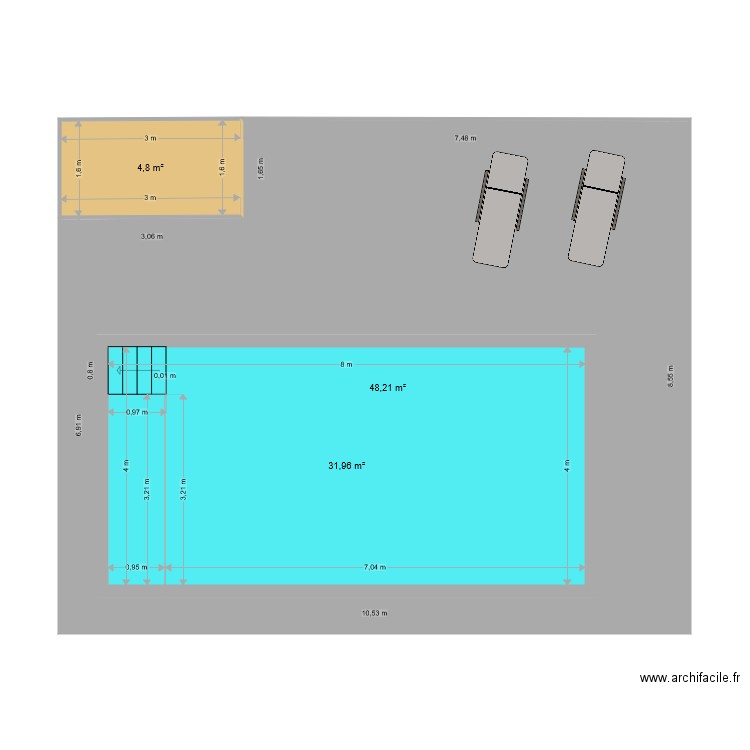 piscine exemple 1. Plan de 0 pièce et 0 m2