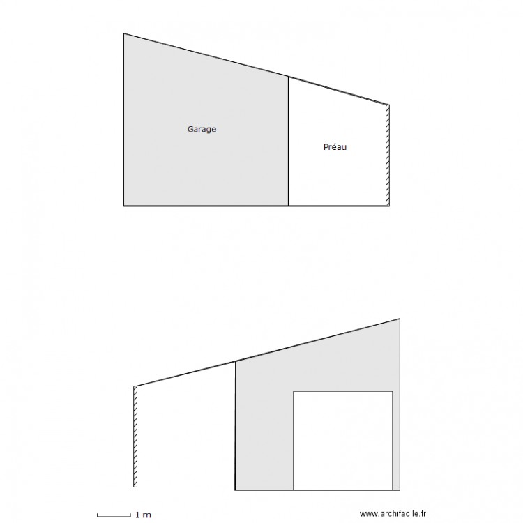 Existant  Nord  Sud . Plan de 0 pièce et 0 m2