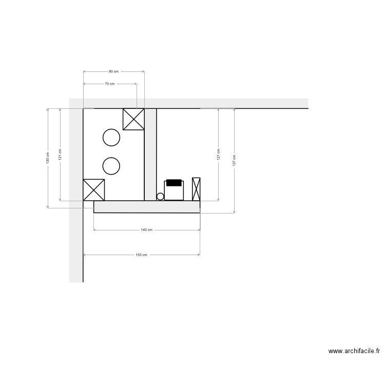 corniche. Plan de 0 pièce et 0 m2