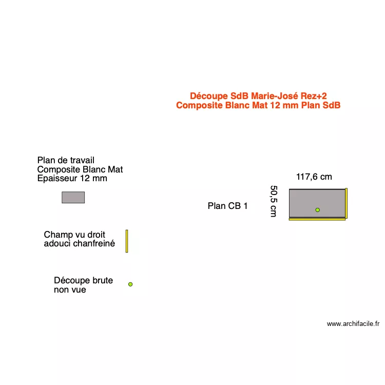 Tablette SdB Marie José Rez2. Plan de 0 pièce et 0 m2 Tablette SdB Marie José Rez2. Plan de 0 pièce et 0 m2
