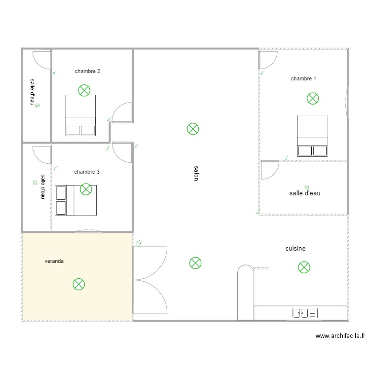 GENOR VACABON. Plan de 8 pièces et 181 m2