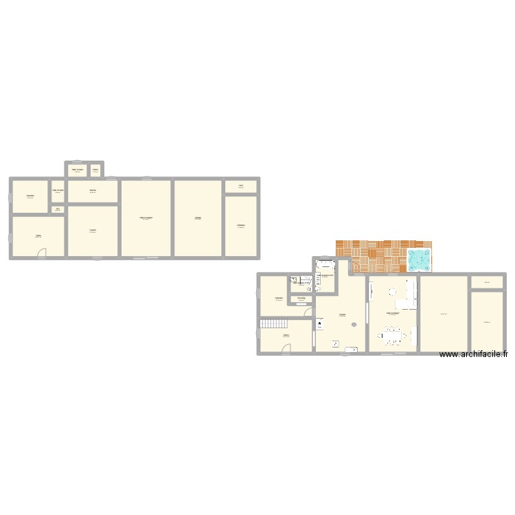 plan from. Plan de 22 pièces et 325 m2