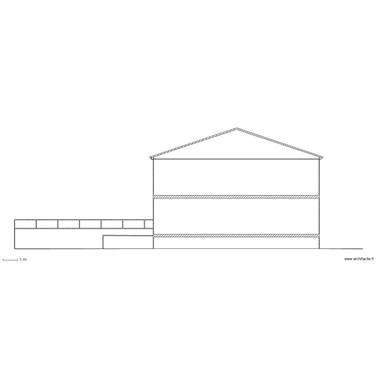 Vue de coupe. Plan de 