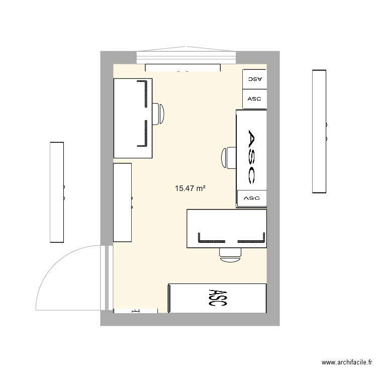 Bureau. Plan de 0 pièce et 0 m2