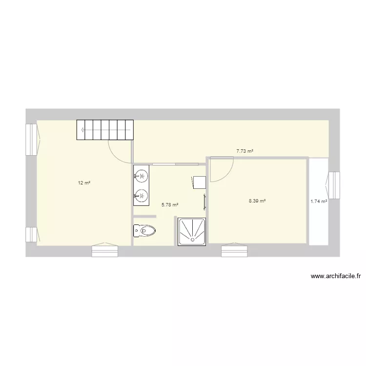 &eacute;tage 1 Le Teil V1. Plan de 