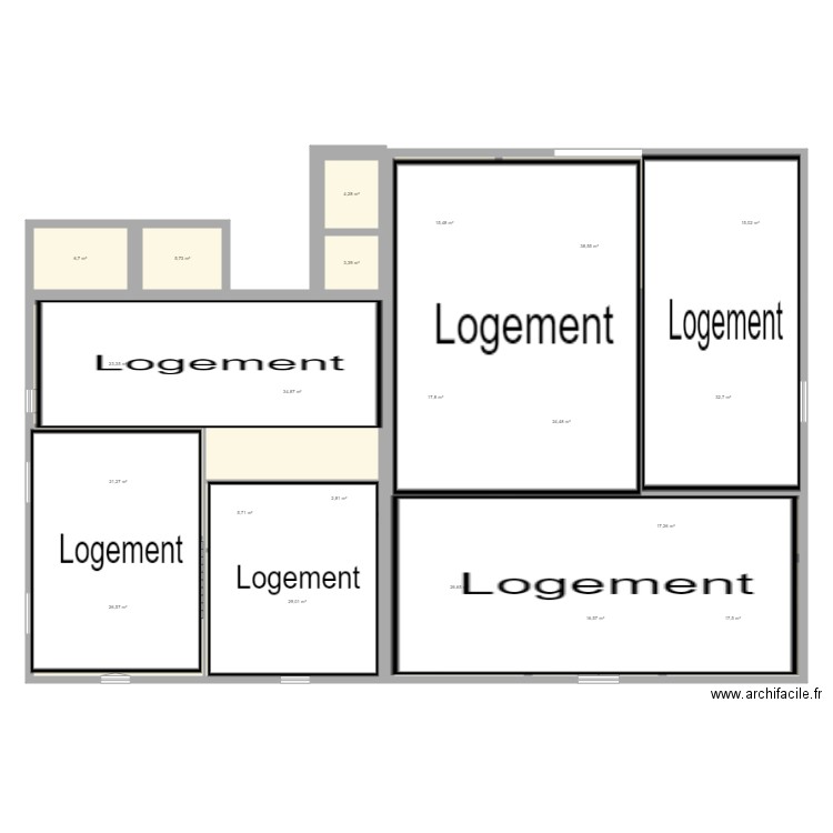 Plan maison Toulenne. Plan de 46 pièces et 780 m2