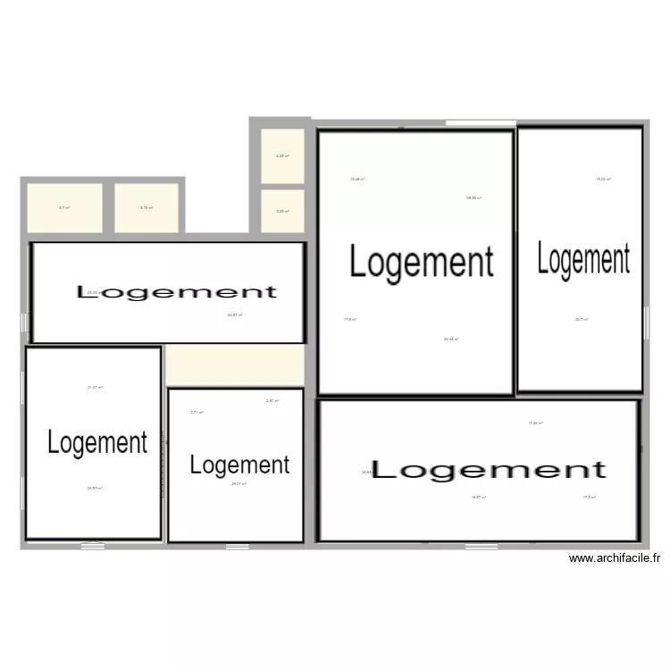 Plan maison Toulenne. Plan de 