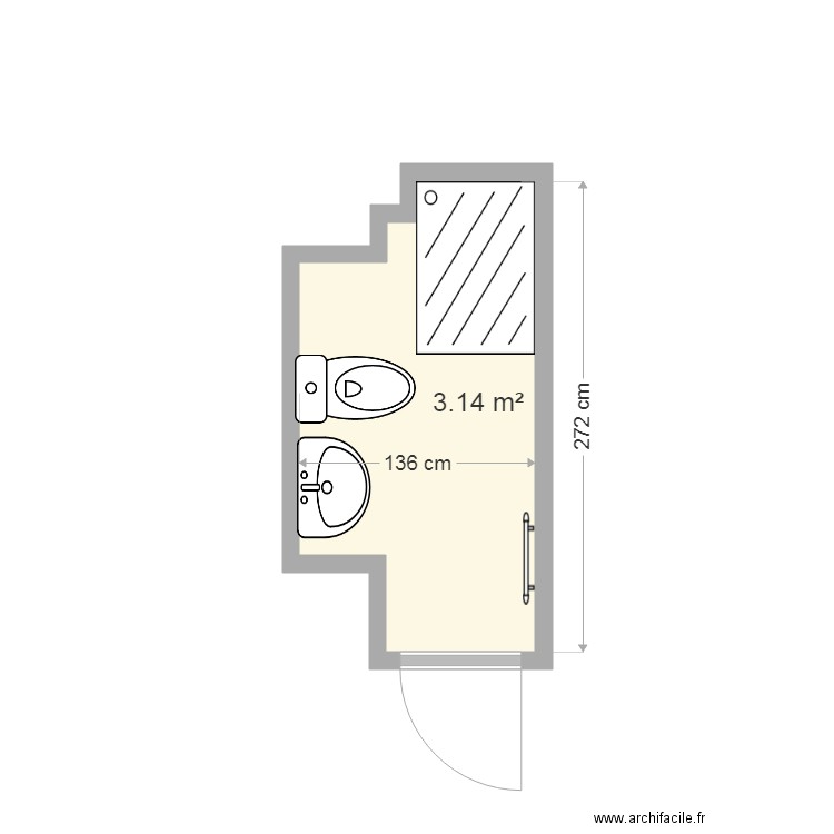 MANGHOUD sdb après. Plan de 0 pièce et 0 m2