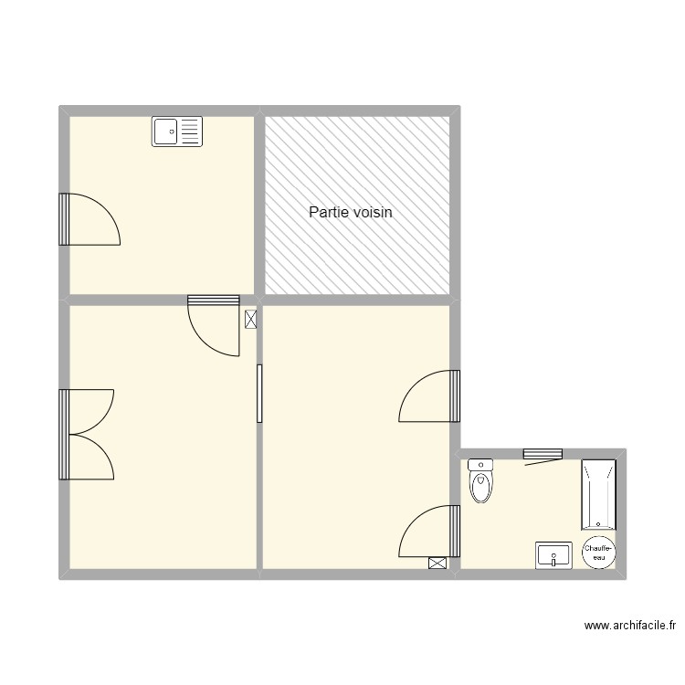 MASSICOT. Plan de 5 pièces et 45 m2