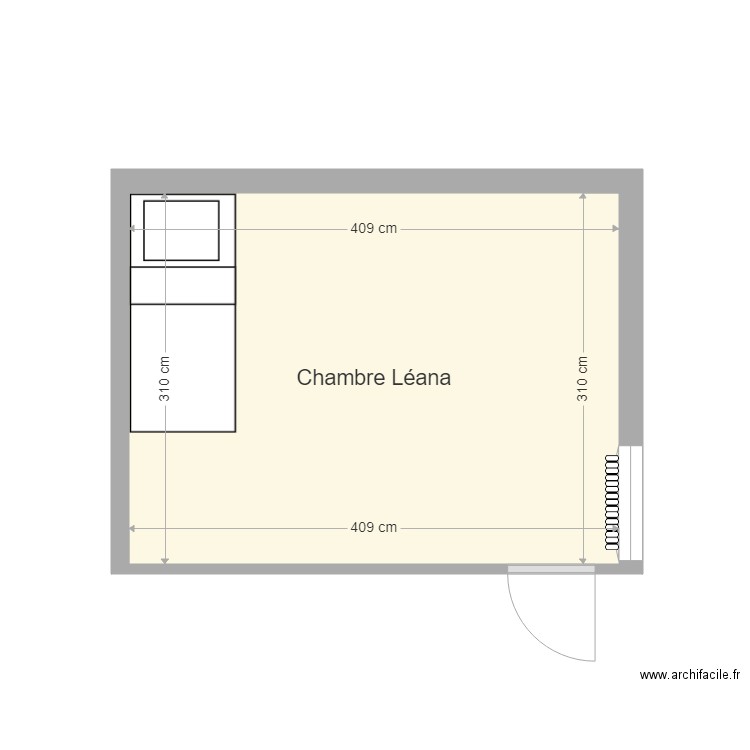 Chambre Léana. Plan de 0 pièce et 0 m2