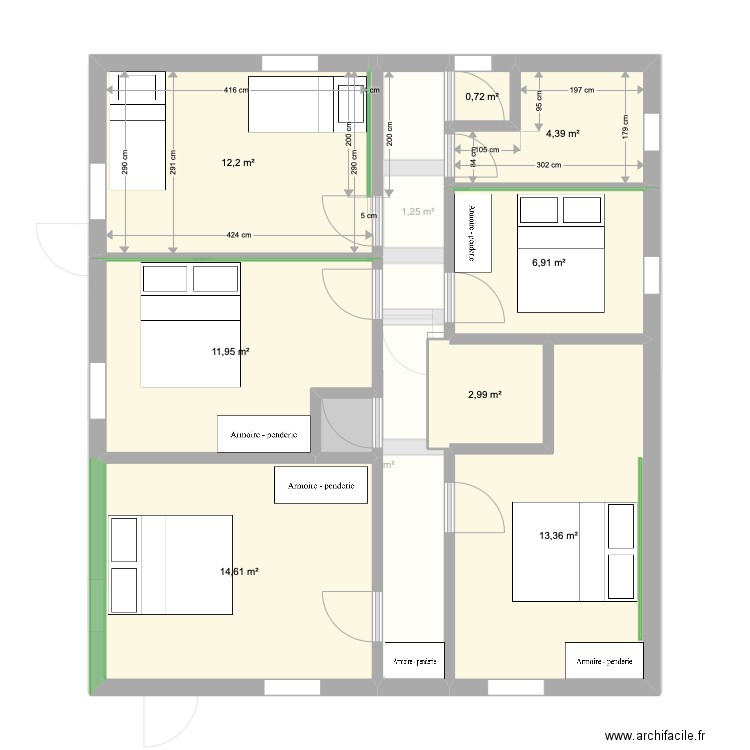 Plan chalet Vaudagne. Plan de 0 pièce et 0 m2