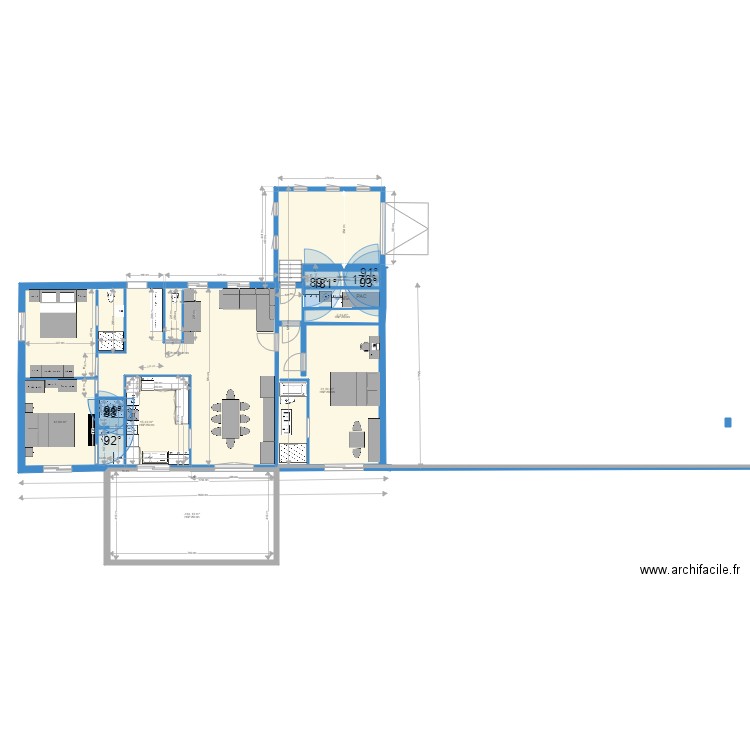 nouvelle maison gp. Plan de 8 pièces et 115 m2