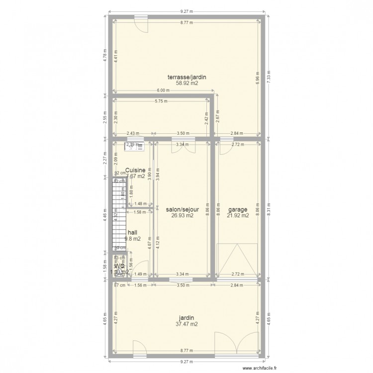 plan RDC etat des lieux zebidi. Plan de 0 pièce et 0 m2