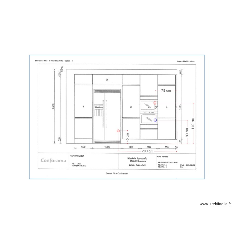 M RICHARD CUISINE FACE 2. Plan de 0 pièce et 0 m2