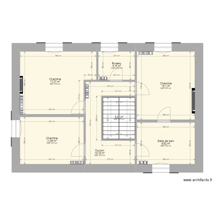 1er. Plan de 7 pièces et 74 m2