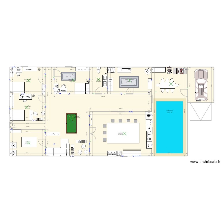 maison a paps. Plan de 10 pièces et 211 m2