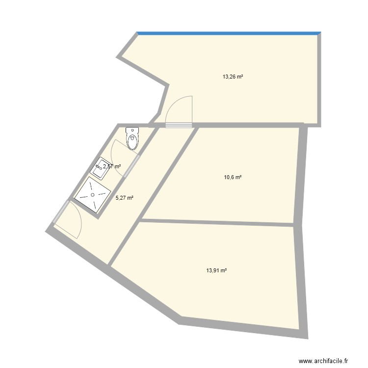 spa duplex étage. Plan de 0 pièce et 0 m2