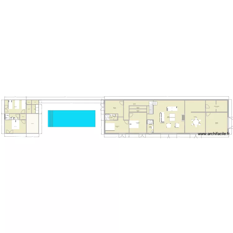 Maison souligne. Plan de 