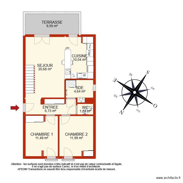 BI 5005. Plan de 12 pièces et 77 m2