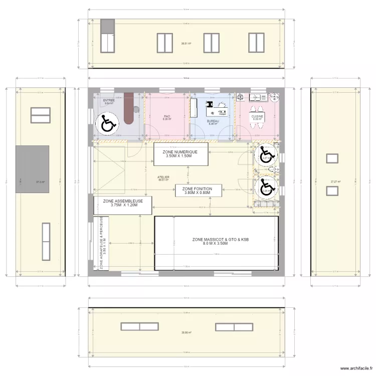 IMPRIMERIE DE LA VALLEE D AUFFAY. Plan de 