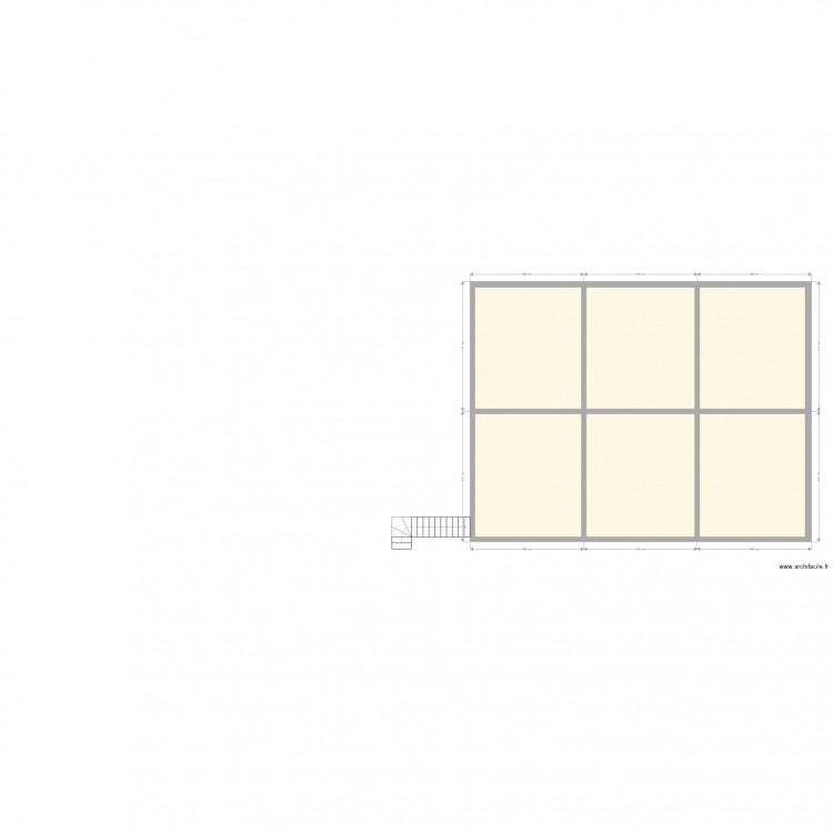 rdc Mwamba. Plan de 6 pièces et 131 m2