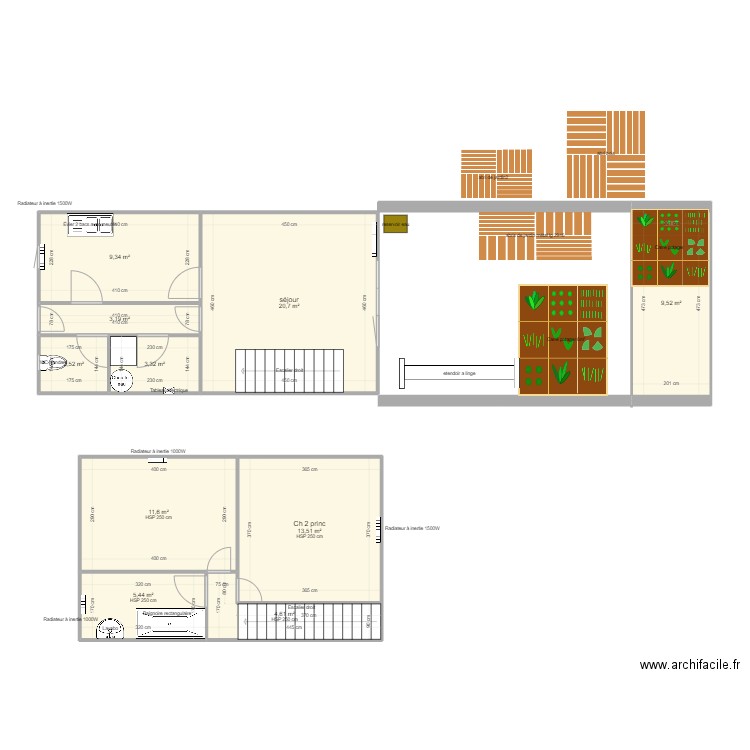 Maison Mont d'origny v20230704. Plan de 10 pièces et 84 m2