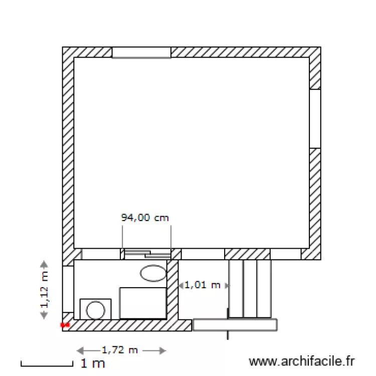 salle d'eau. Plan de salle d'eau. Plan de