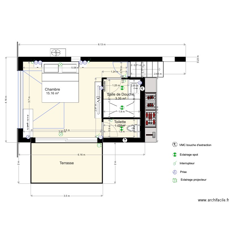 Extension Garage Cavalaire V2. Plan de 0 pièce et 0 m2