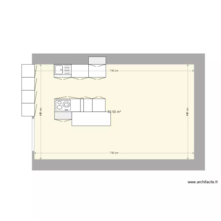 Cuisine Terra Cha. Plan de 