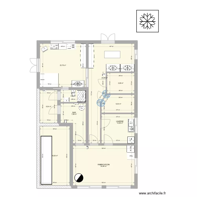 FROMAGERIE 3. Plan de 