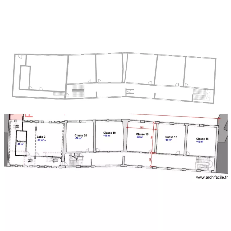 EFT BAT 4  et 5  etage 2. Plan de 0 pièce et 0 m2