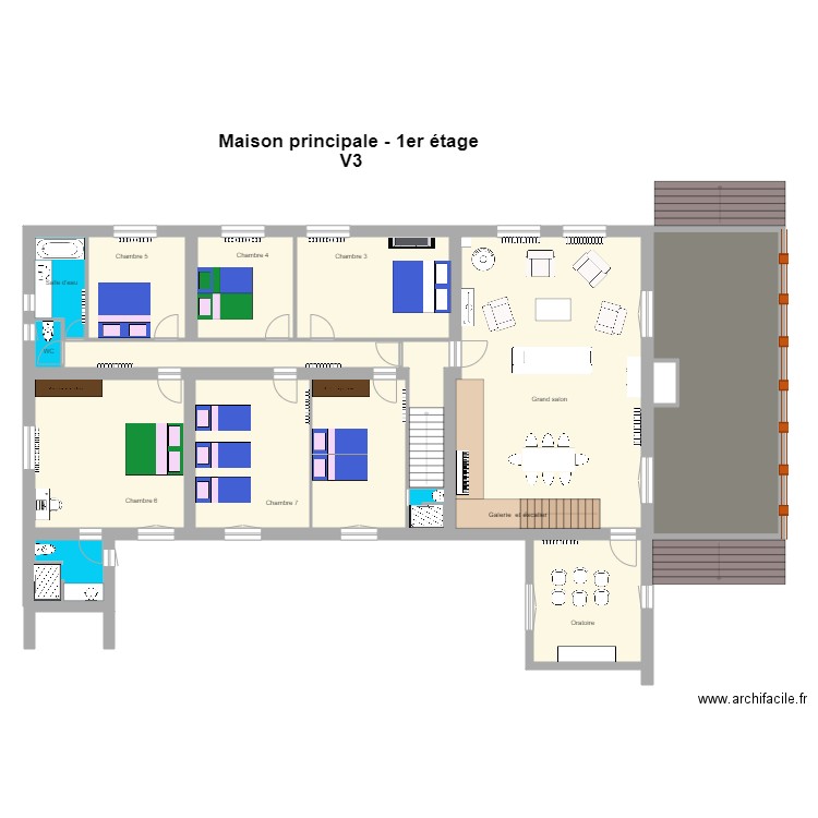 La plaine  Premier étage V3. Plan de 0 pièce et 0 m2