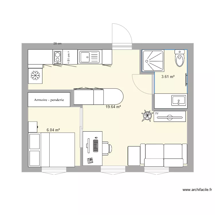 studio 3000. Plan de 