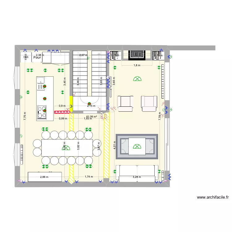 1 étage. Plan de 1 étage. Plan de