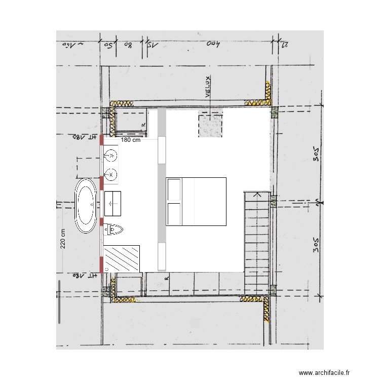 Mezzanine chambre. Plan de 0 pièce et 0 m2