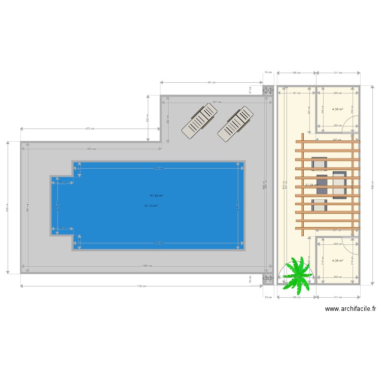 Pool House. Plan de 0 pièce et 0 m2