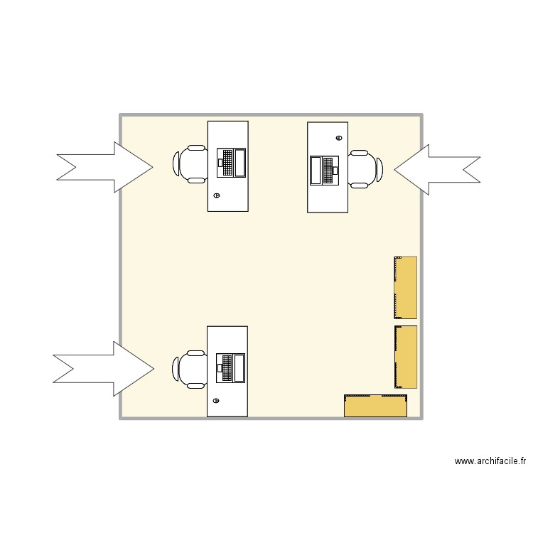 B313-84GRE. Plan de 1 pièce et 32 m2