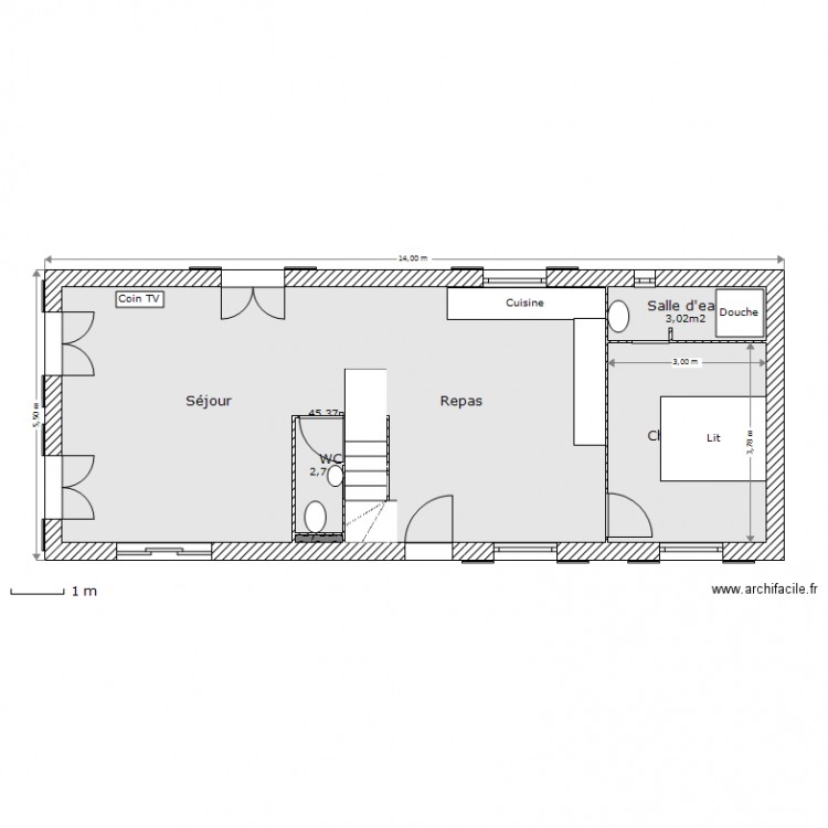 Projet GATINES RDC. Plan de 0 pièce et 0 m2